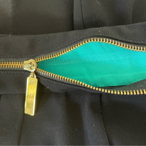 Vintage 90s Y2k Roberto Cavalli CLASS Black Pants Trousers Slacks Gold Zipper 8 - Picture 6 of 10